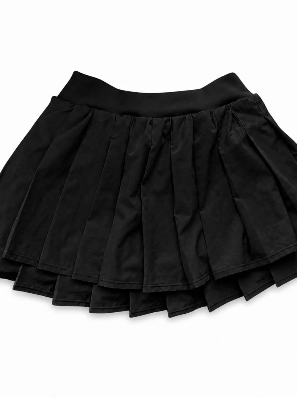 ALO Yoga Black Layered Pleated Skirt